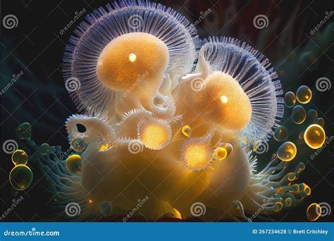 Anemoni di Mare! Creature Marine Fissurate e Colorate che Si Nutrono Attraverso Tentacoli Sottintili Come Fili di Seta